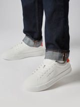 Sneakers En Cuir Tommy hilfiger Blanc men 53670K6-vue-porte