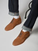 Chaussures De Ville Montante En Cuir Tommy hilfiger Marron men 5726GVQ-vue-porte