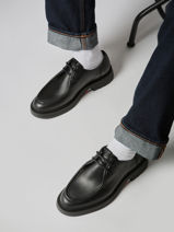 Derby Shoes In Leather Tommy hilfiger Black men 5588BDS-vue-porte