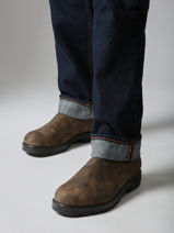 Chelsea Boots De Pluie Blundstone Marron unisex 585-vue-porte