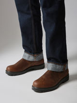 Chelsea Boots De Pluie Blundstone Marron unisex 1609-vue-porte