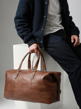 Travel Bag Traveler Basilic pepper Brown traveler BTRA06-vue-porte