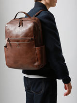 Sac � Dos Business Basilic pepper Marron traveler BTRA10-vue-porte