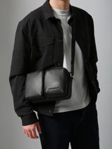 Leather Jos Reporter Bag Arthur & aston Black thomas 3-vue-porte