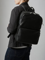 Leather Jos Backpack Arthur & aston Black thomas 6-vue-porte