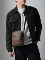 Leather Joseph Crossbody Bag Arthur & aston Brown marco 8-vue-porte