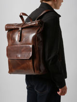 Wheeled Backpack Maverick Brown the original MAVTO404-vue-porte