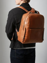 Backpack With 14" Laptop Sleeve Maverick Brown new men MAVNM402-vue-porte