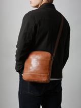 Shoulder Bag Maverick Brown rough gear MAVRG809-vue-porte