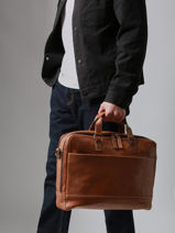 Porte Documents (main) Maverick Marron rough gear MAVRG306-vue-porte