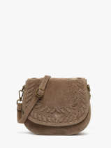 Sac Bandoulire Velvet Cuir Milano Marron velvet VE25062