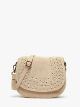 Sac Bandoulire Velvet Cuir Milano Beige velvet VE25062