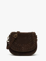 Sac Bandoulire Velvet Cuir Milano Marron velvet VE25062