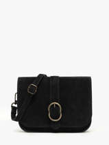Sac Bandoulire Velvet Cuir Milano Noir velvet VE25063