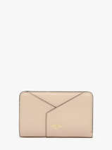 Wallet Enveloppe Leather Lancel Beige enveloppe A13710