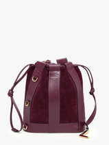 Small Leather Elles Bucket Bag Lancel Violet elles A13359