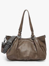 Sac Port paule Vintage Cuir Mila louise Marron vintage 3826C