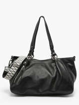 Sac Port paule Vintage Cuir Mila louise Noir vintage 3826C
