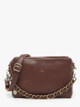 Sac Bandouli�re Vintage Cuir Mila louise Beige vintage 23673LC