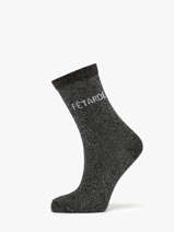 Chaussettes Femme T�tue Long Glitter Pieces Gris girl 17162499