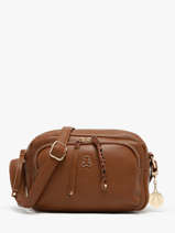 Sac Bandoulire Zip Lulu castagnette Marron zip ZITA
