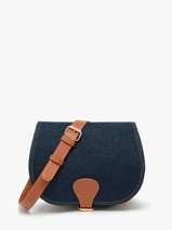Le Boh�mien Denim Brut Crossbody Bag Paul marius Blue denim brut BOHEMDEB