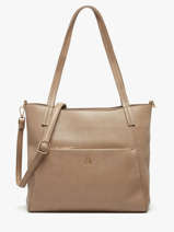 Sac Port� �paule Soft Lulu castagnette Beige soft ZACARI