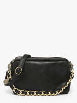 Sac Bandoulire Mama Cuir Mila louise Noir vintage 23673X