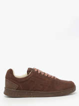 Sneakers In Leather Faguo Brown men 25CG0202