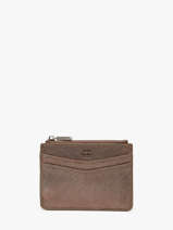 Card Holder Leather Mila louise Brown vintage 3570X