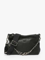 Shoulder Bag Vintage Leather Mila louise Black vintage 3864E