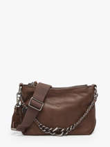 Sac Bandoulire Vintage Cuir Mila louise Marron vintage 3864C