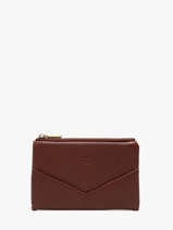 Wallet Leather Mila louise Beige vintage 3760C