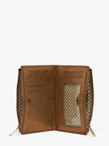 Wallet Leather Mila louise Brown vintage 3576X-vue-porte