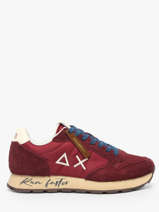 Sneakers En Cuir Sun68 Rouge men Z4510580