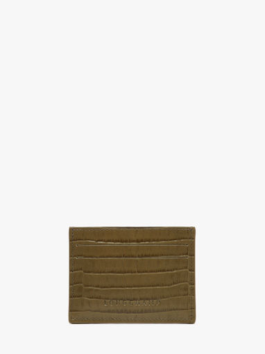 Longchamp Longchamp pocket croco Bill case / card case Green