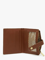 Card Holder Leather Mila louise Brown vintage 3810PAV-vue-porte