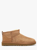 Leather Classic Ultra Mini Boots Ugg Beige men 1137391