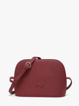 Sac Bandoulire Lilou Cuir Nathan baume Rouge egee 2
