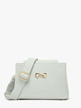 Leather Poppy Crossbody Bag Nathan baume Blue eden 2