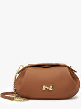 Sac Bandouli�re Nymphea Cuir Nathan baume Marron nymphea 2