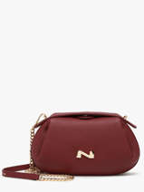 Sac Bandoulire Nymphea Cuir Nathan baume Rouge nymphea 2