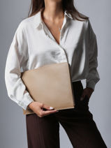 Longchamp Le foulonn Etui passeport Beige-vue-porte