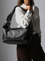 Longchamp Le pliage xtra animation winte Hobo bag Black-vue-porte