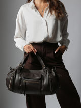 Sac Port paule Icone Cuir Gerard darel Marron icone DCS30410-vue-porte