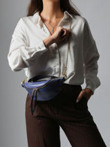 Sac Xs Origami Cuir Lancel Bleu origami A12526-vue-porte