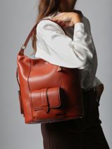 Shoulder Bag Premier Flirt Leather Lancel Red premier flirt A13789-vue-porte