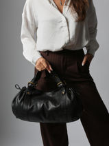 Sac 24h  Icone Cuir Gerard darel Noir icone DCS01410-vue-porte