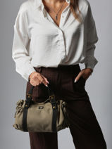 Sac Bandoulire Canvas Coton Gerard darel Vert canvas DCS67450-vue-porte
