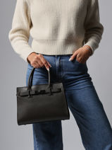 Handbag Caviar Leather Milano Brown caviar CA24063-vue-porte